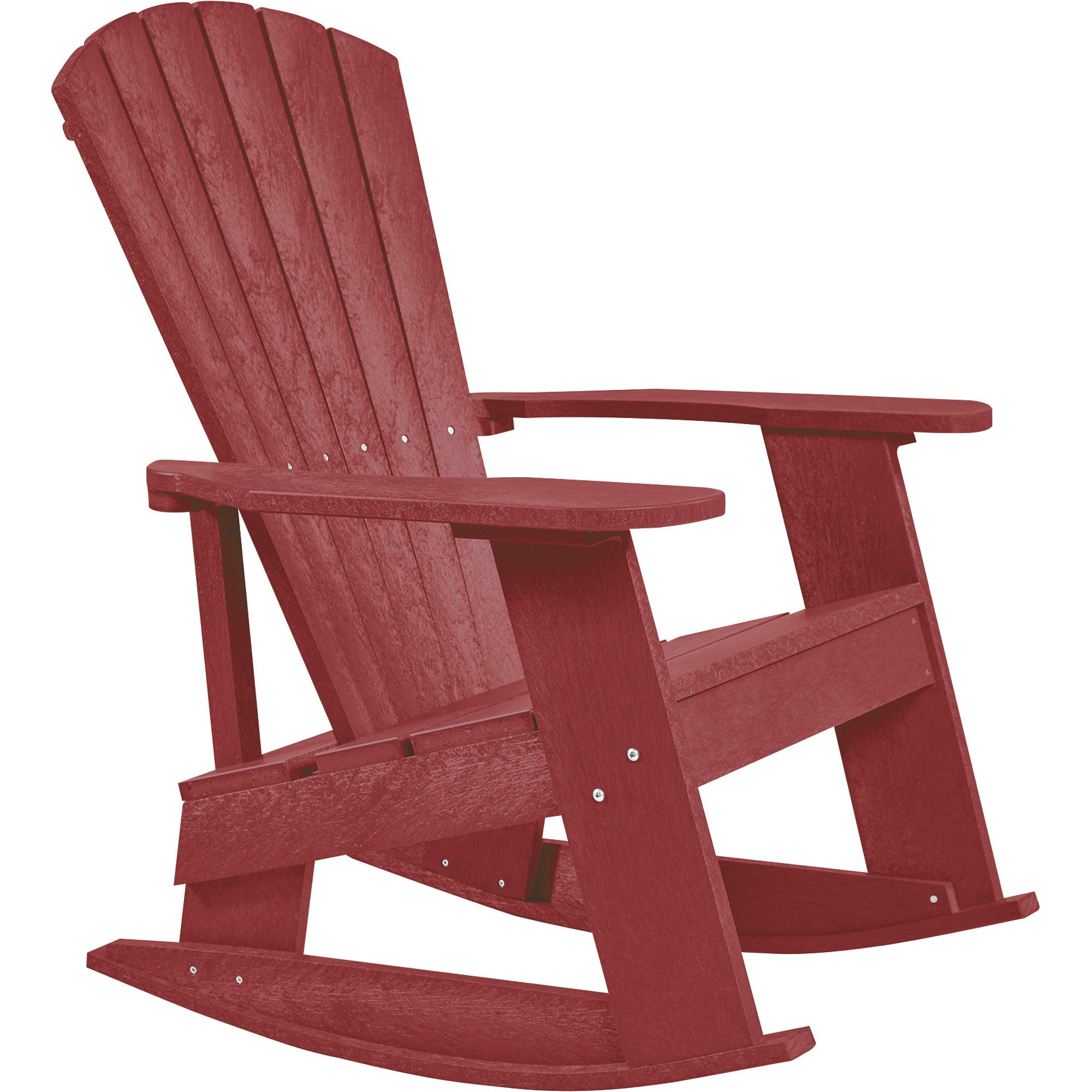 All Weather Capterra Casual Adirondack Rocker Chair Made of 100% Recycled Plastic Bottle Caps